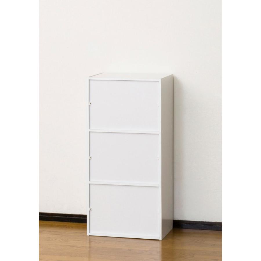 DORIS（ドリス） 3段カラーボックス 本棚 鍵付き 扉付き 収納ボックス