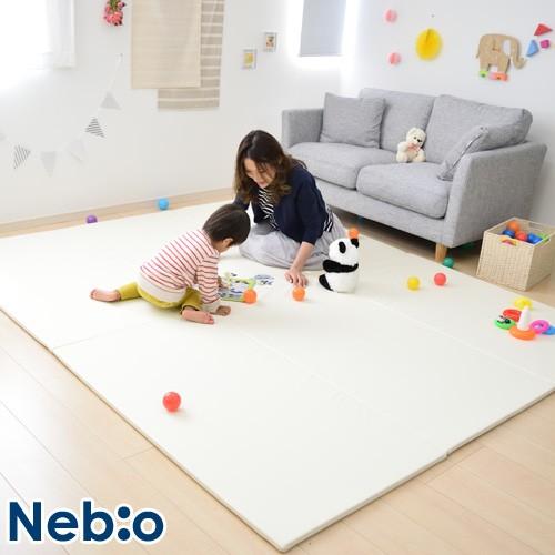 キッズパークに最適サイズ プレイマット 折りたたみ 大判 ホワイト