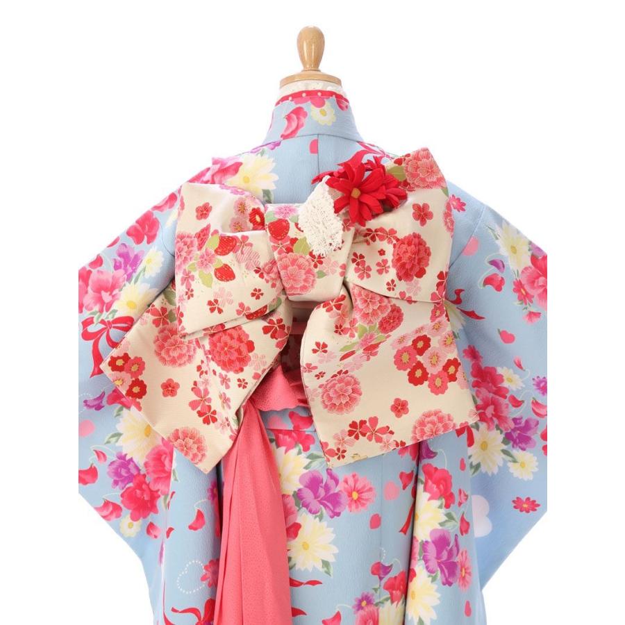七五三 着物 7歳 フルセット 着物 7歳女の子 花束にレース｜七五三着物