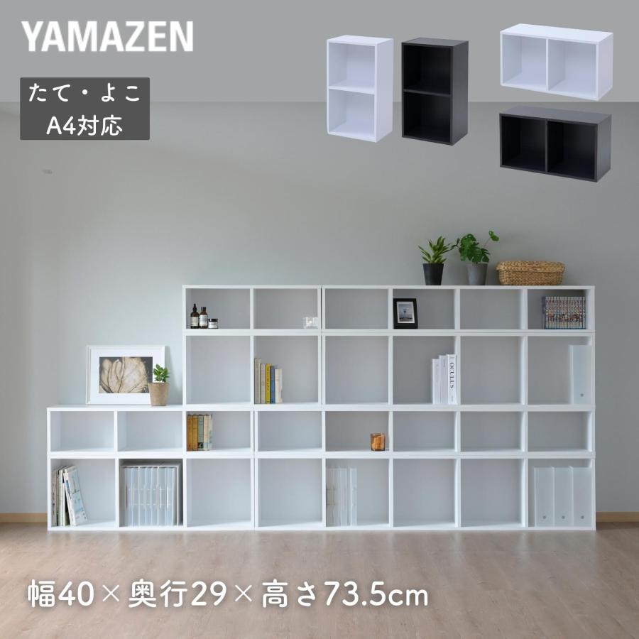 山善（YAMAZEN） カラーボックス A4 2段 たてよこ使える 幅40 奥行29