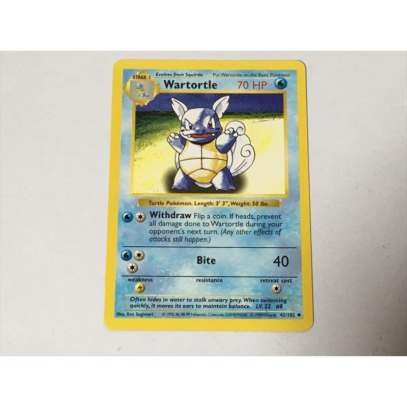 U194【ポケモン カード】英語版 海外 Wartortle カメール 42/102 旧