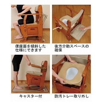 Panasonic（パナソニック） ポータブルトイレ 家具調 介護 高齢者 座楽