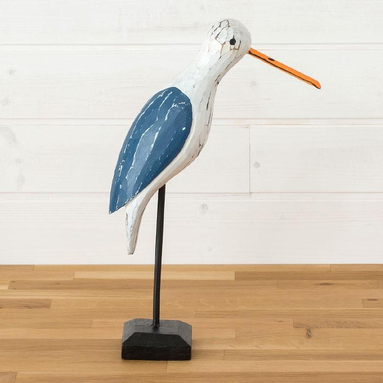 ELEMENTS 置き物 オブジェ 鳥 木製 木彫り カモメ 動物 ディスプレイ
