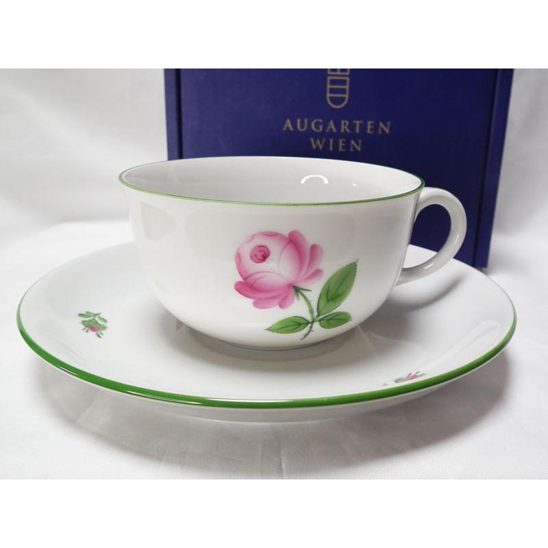 アウガルテン ウィンナーローズ ティーカップアンドソーサー