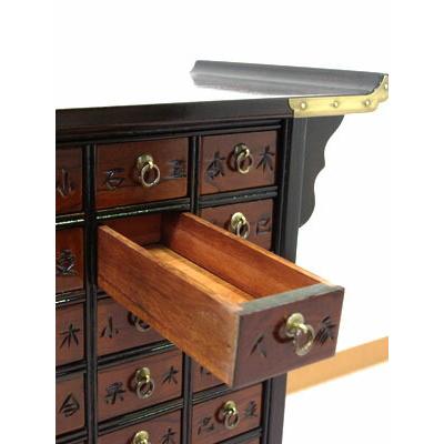 李朝けやき作りMINIくすり箪笥 送料無料 李朝家具 アジアン