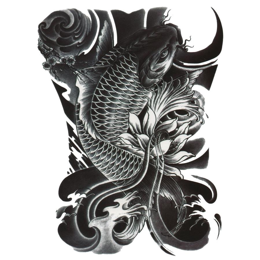 タトゥーシール 錦鯉 波 wqa32 大型・A4 : The Fantasy - 通販 - Yahoo