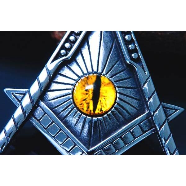 秘密結社フリーメイソン シンボルマークデザイン イエローキャットアイ