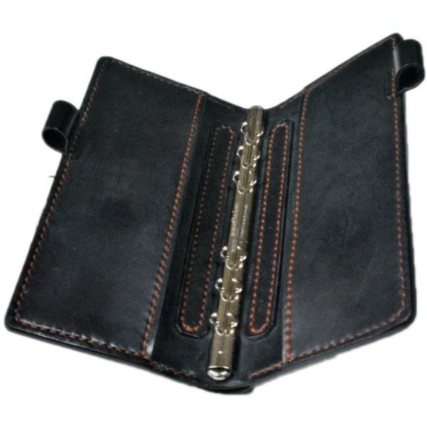 コードバン システム手帳 ナローサイズ 本革/顔料/蝋引きコードバン