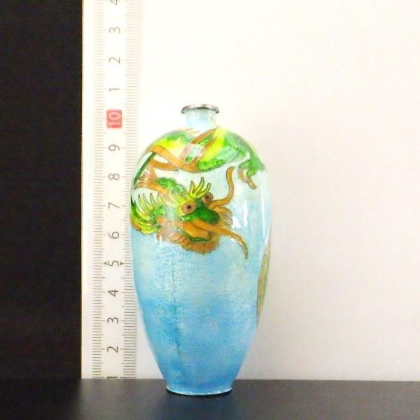 一輪挿し 花瓶 おしゃれ 七宝焼き 七宝焼 昭和レトロ インテリア 龍の