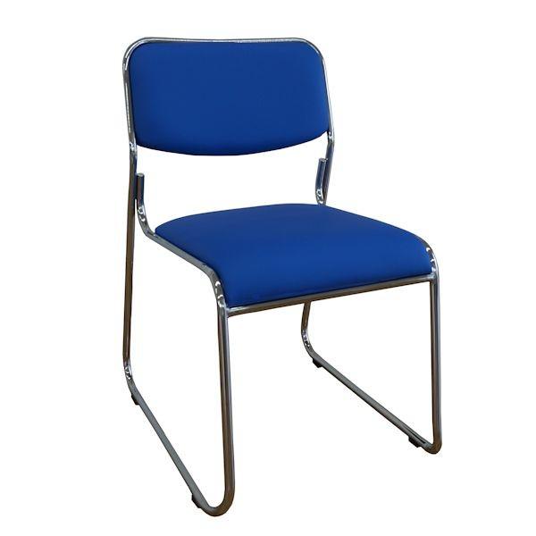 スタッキングチェアー スタッキングチェア ミーティングチェア 青 4脚