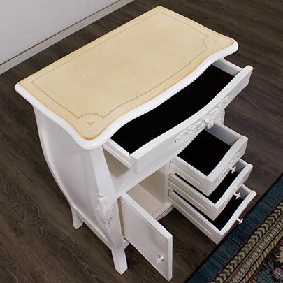 チェスト 白 姫家具 ヨーロピアン 猫脚 電話台 アンティーク風