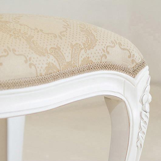 椅子 猫脚スツール ロココ調 アンティーク 姫家具 白 スツール 可愛い