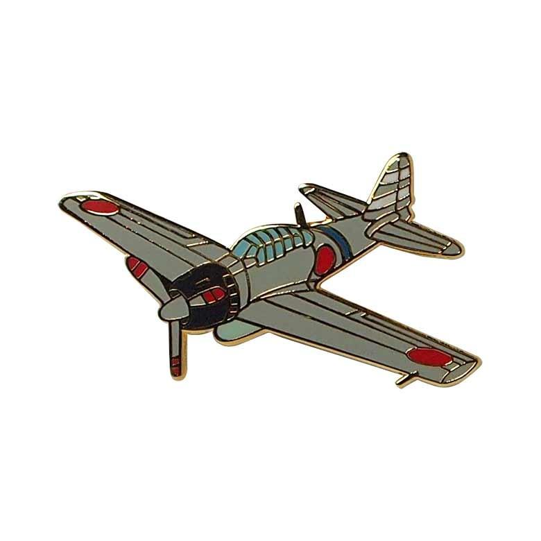 戦闘機 ピンバッジ 零式艦上戦闘機 三二型 飛行機 グッズ おしゃれ