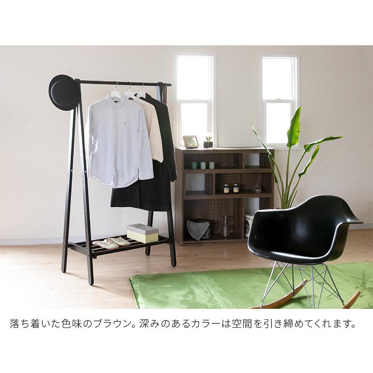 ハンガーラック スリム 木製 幅100cm おしゃれ 折りたたみ式 ハンガー