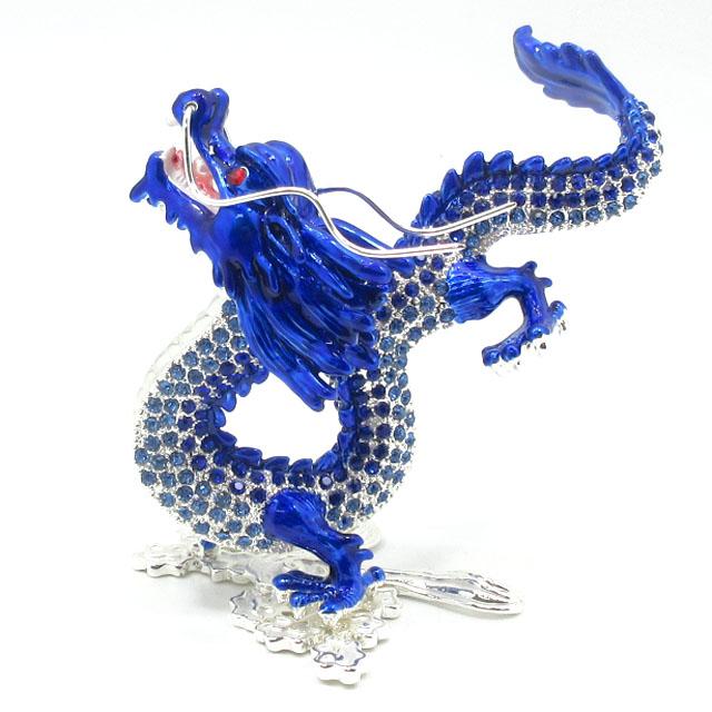 龍 置物 青龍 風水 青龍の置物 ラインストーン 風水龍 きらきら 龍の