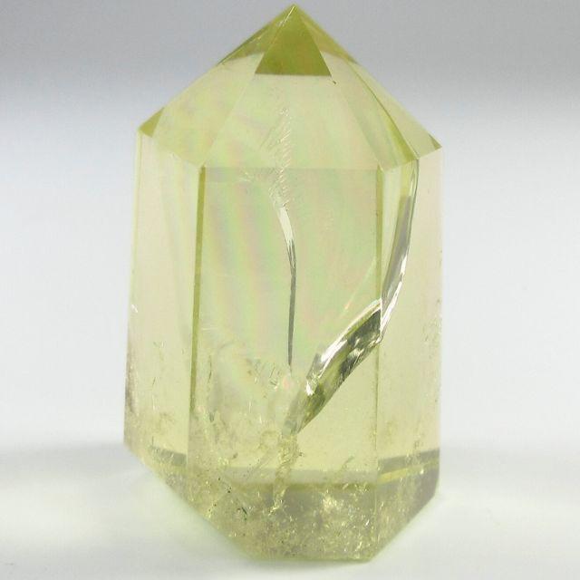 シトリン 黄水晶 ポイント 置物 六角柱 レインボー水晶 虹入り水晶 高