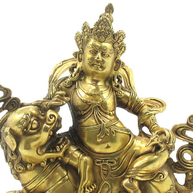 毘沙門天 武財神 仏像 高さ約19.5cm 座像 毘沙門天の像 置物 金運