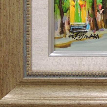 絵画 油絵 モンマルトル・サクレクール寺院 フランス・パリ （藤原英信