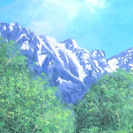 絵画 油絵 上高地 F50号 （大山功） 【海・山】【肉筆】【油絵】【日本