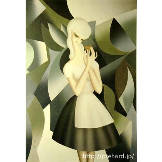 東郷青児 絵画 蝶 P10号 【複製】【美術印刷】【世界の名画】【10号