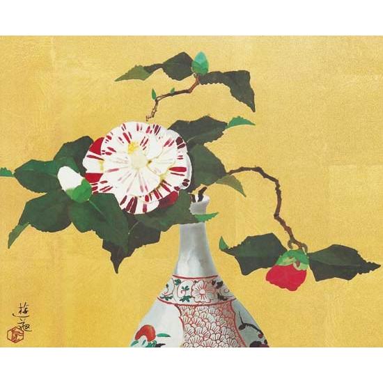 小倉遊亀 絵画 瓶花 【複製】【美術印刷】【巨匠】【変型特寸