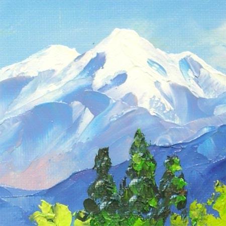 絵画（油絵） 八ヶ岳 （山口新平） 【海・山】【肉筆】【油絵】【日本