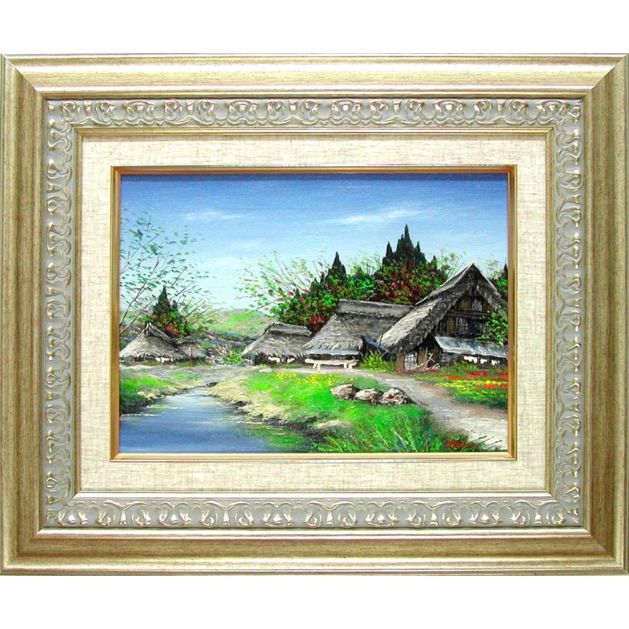 絵画 小川のせせらぎ 信州 (広瀬明) 【肉筆】【油絵】【日本の風景