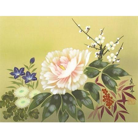 絵画 日本画 四季花 （山戸秀城） 【肉筆】【日本画】【花】【6号