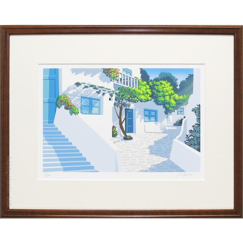 絵画 陽光の地中海 （星野光輝） 【海・山】ジクレー版画 【複製