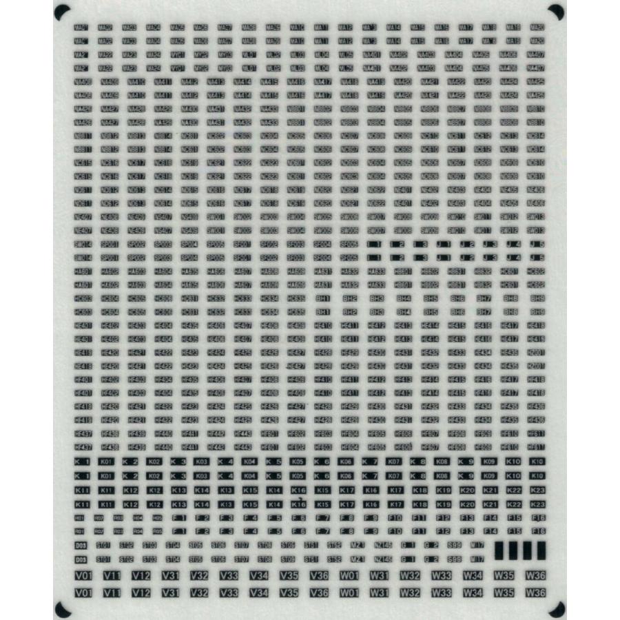 西日本 前面編成番号【多色刷りインレタ〈白・黒〉】各1編成分 : 京神