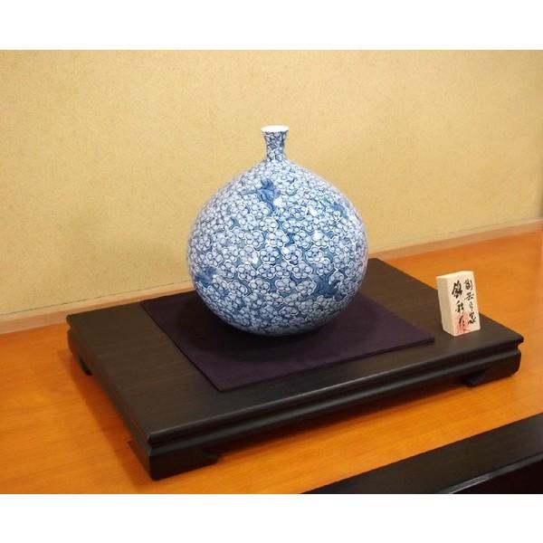 有田焼 染付梅鳥絵花瓶｜陶芸作家 藤井錦彩 作 : 有田焼 藤井錦彩窯