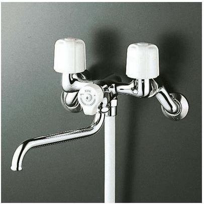 KVK 【KF100N2】 《KJK》 KVK 2ハンドル混合 バス水栓 壁 一時止水付