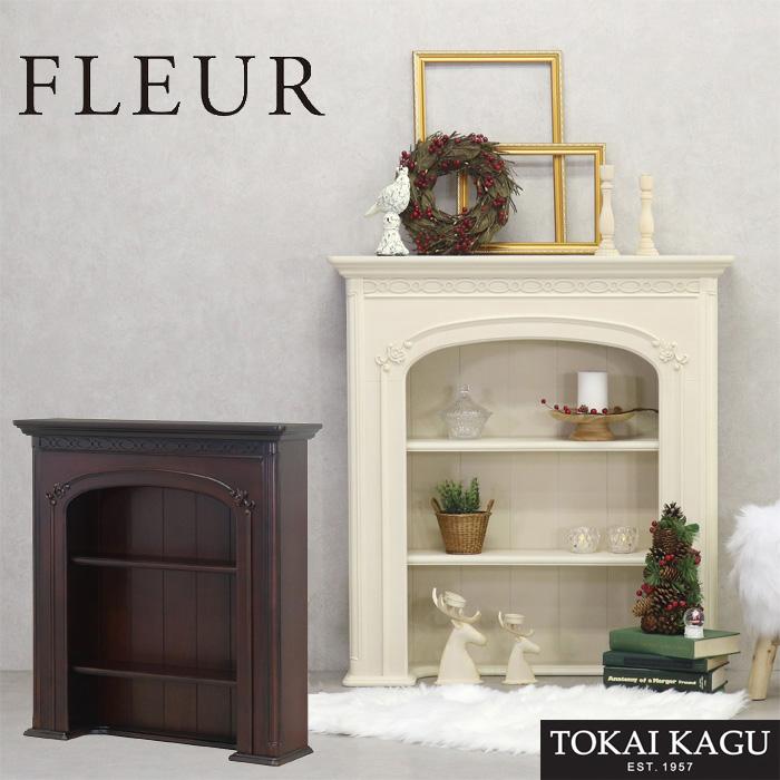 東海家具工業 フルール マントルピース 収納 シェルフ 木製 飾り棚