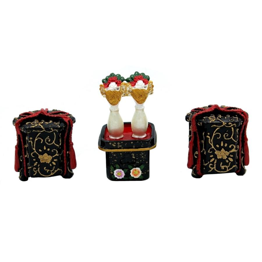 3527 貝桶・三宝セット 雛道具 雛人形 ミニチュア 三方 : いち藤