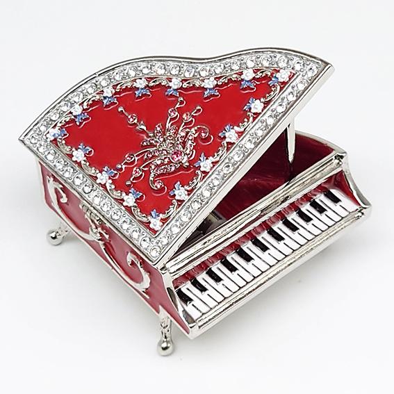 ニデックインスツルメンツ グランドピアノ オルゴール レッド 赤