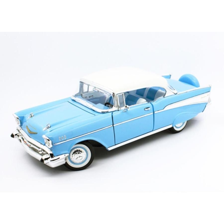 ミニカー 1/18 LuckyTOYS 1957 シボレー・ベルエア 水色/白 1957