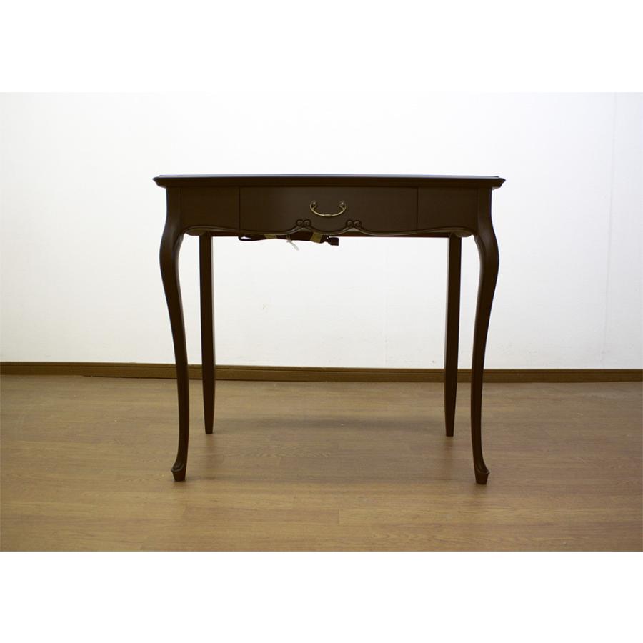 東海家具工業 コンソールテーブル 玄関 ダークブラウン デスク 木製