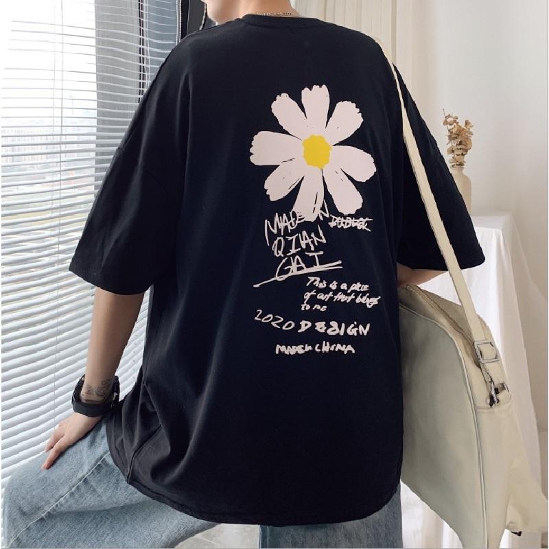 送料無料 メンズ トップス Tシャツ ビックシルエット お花 花柄 バック