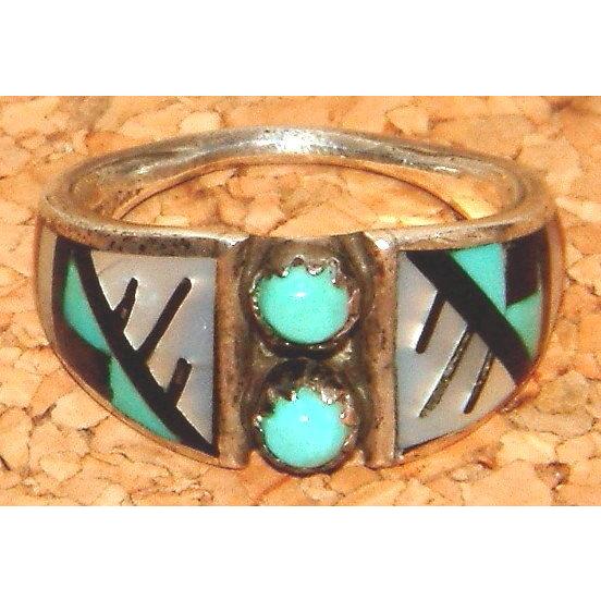 本物 2000年代前期物 ズニ族 ZUNI族 インディアンジュエリー シルバー