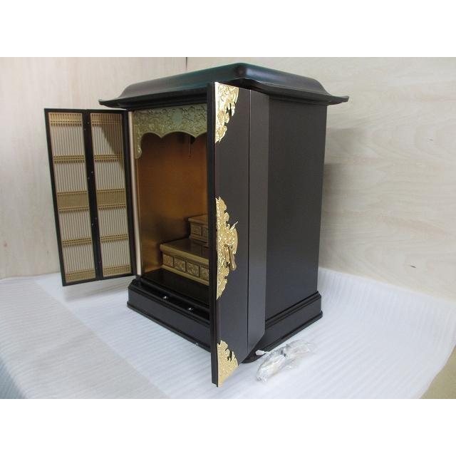 特別販売品】黒檀調上置き仏壇 (内寸幅約44cmx高50cmx奥28cm）長期