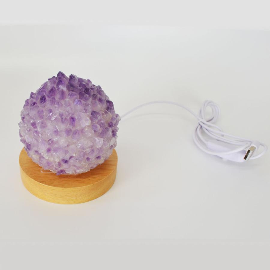 アメジスト 天然石 ランプ LEDライト : おまもり堂 - 通販 - Yahoo