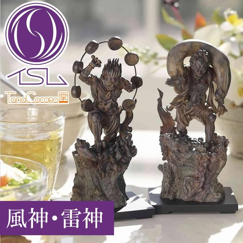 仏像 フィギュア TanaCOCORO[掌] 風神・雷神セット 風神雷神像 イSム