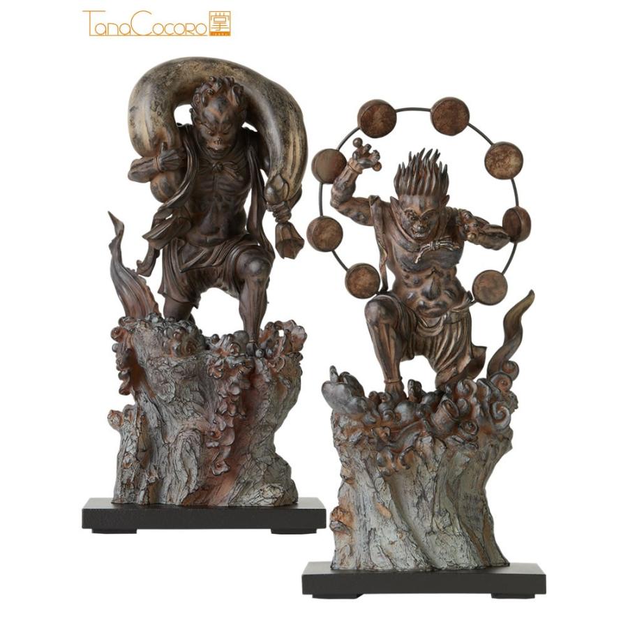 仏像 フィギュア TanaCOCORO[掌] 風神・雷神セット 風神雷神像 イSム