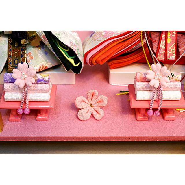 久月 雛人形 ピンク ガラスケース よろこび雛 親王 可愛い ningyoya