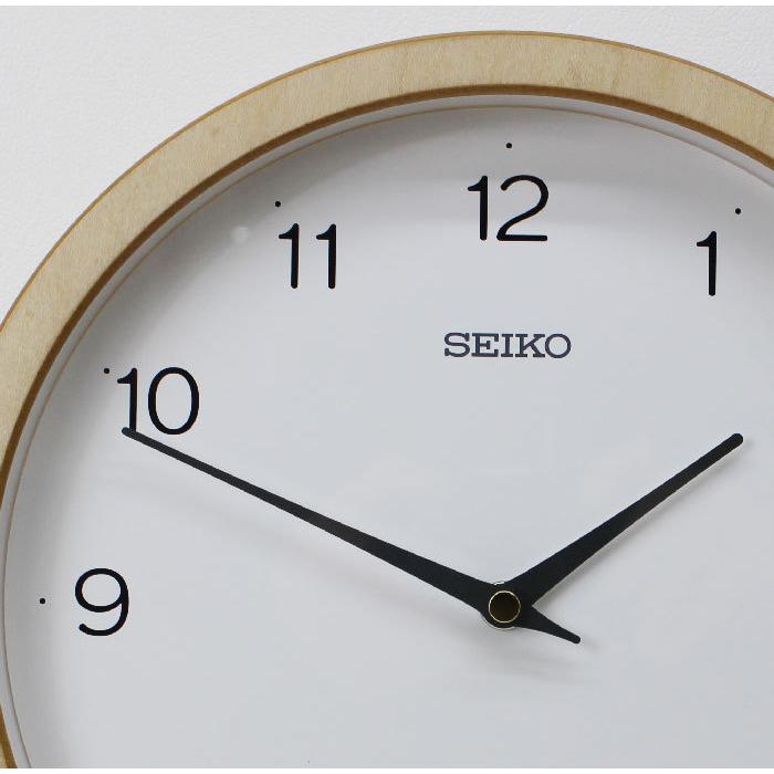 SEIKO（セイコー） 電波掛け時計 スタンダード 秒針なし 木枠 メープル