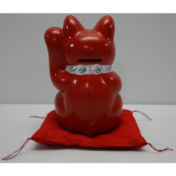 7号招き猫小判赤(座布団付) : 人形のモリシゲ - 通販 - Yahoo!ショッピング