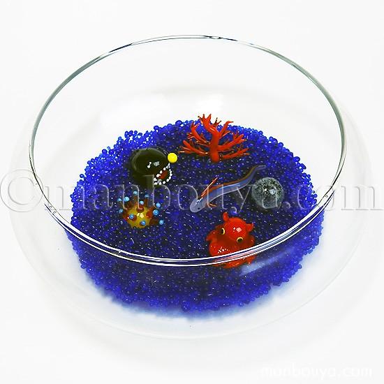 深海魚 ガラス細工 セット ミニチュア 置物 海の生き物 小さな深海の