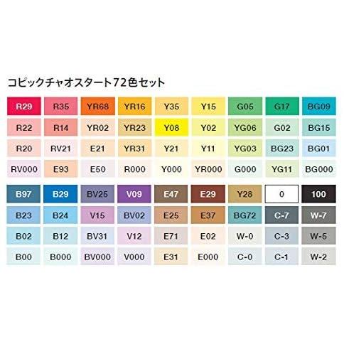 コピック コピックチャオ スタート 72色セット : まんぞくSHOP - 通販