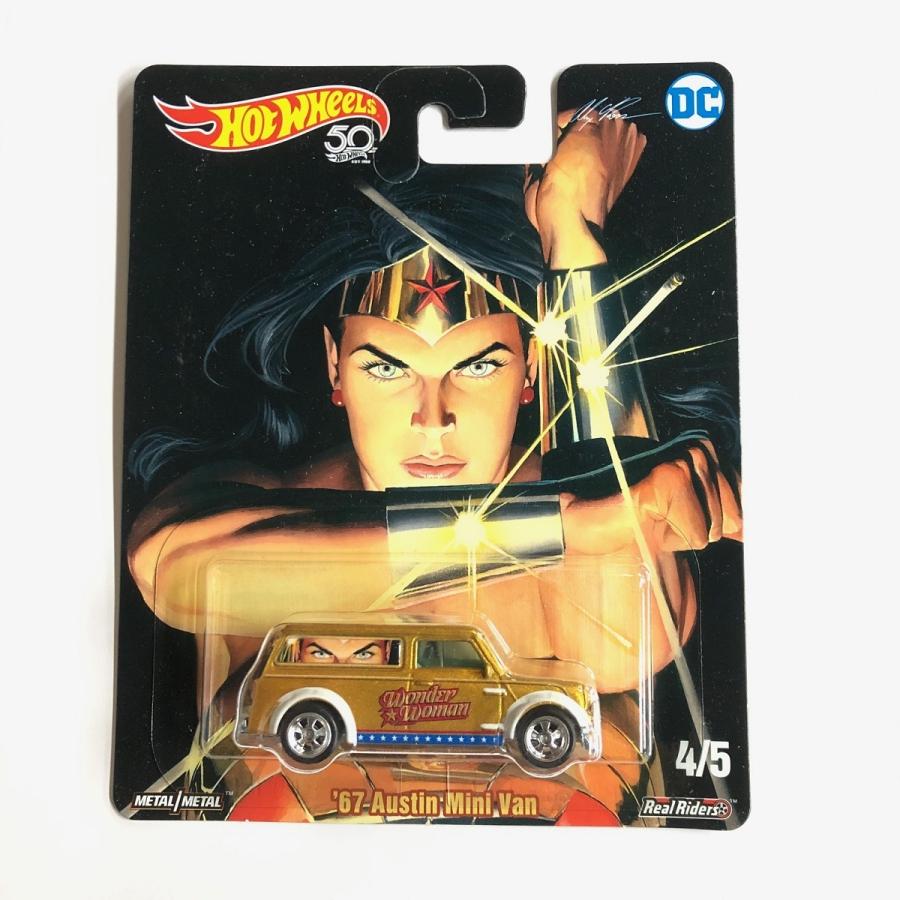新品 現品 HOTWHEELS '67 Austin Mini Van Wonder Woman ミニカー