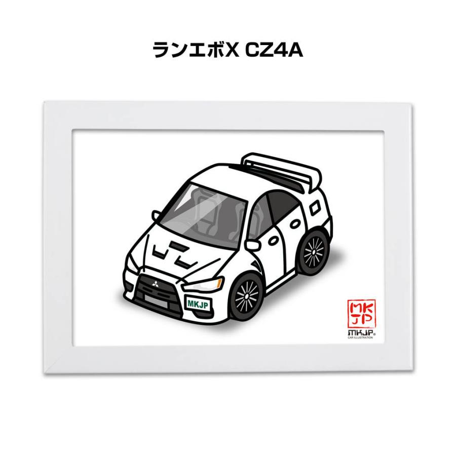 MKJP イラストA5 フレーム付き ミツビシ ランエボX CZ4A ゆうメール